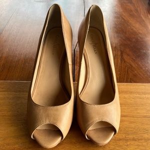 Cole Haan peep toe heels